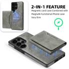 For Samsung Galaxy S25+ 5G Shield Multi-functional MagSafe Card Bag Phone Case(Grey) - 2