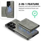 For Samsung Galaxy S25 Ultra 5G Shield Multi-functional MagSafe Card Bag Phone Case(Grey) - 2