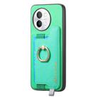 For Vivo iQOO Neo8 / Neo8 Pro Retro Magsafe Cross Leather Ring Holder Card Bag Phone Case(Green) - 2