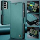 For OPPO Reno12 5G Global CaseMe 023 Butterfly Buckle Litchi Texture RFID Anti-theft Leather Phone Case(Green) - 2