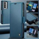 For OPPO Reno12 5G Global CaseMe 023 Butterfly Buckle Litchi Texture RFID Anti-theft Leather Phone Case(Blue) - 2