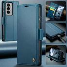 For OPPO Reno12 Pro 5G Global CaseMe 023 Butterfly Buckle Litchi Texture RFID Anti-theft Leather Phone Case(Blue) - 2