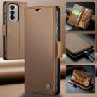 For OPPO Reno12 Pro 5G Global CaseMe 023 Butterfly Buckle Litchi Texture RFID Anti-theft Leather Phone Case(Brown) - 2