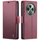 For OPPO Reno12 F /12 FS 5G CaseMe 023 Butterfly Buckle Litchi Texture RFID Anti-theft Leather Phone Case(Red) - 1