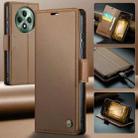 For OPPO Reno12 F /12 FS 5G CaseMe 023 Butterfly Buckle Litchi Texture RFID Anti-theft Leather Phone Case(Brown) - 2