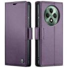 For OPPO Reno12 F /12 FS 5G CaseMe 023 Butterfly Buckle Litchi Texture RFID Anti-theft Leather Phone Case(Purple) - 1