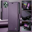 For OPPO Reno12 F /12 FS 5G CaseMe 023 Butterfly Buckle Litchi Texture RFID Anti-theft Leather Phone Case(Purple) - 2