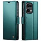 For OPPO Reno13 CaseMe 023 Butterfly Buckle Litchi Texture RFID Anti-theft Leather Phone Case(Green) - 1