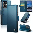 For OPPO Reno13 F 4G / 5G CaseMe 023 Butterfly Buckle Litchi Texture RFID Anti-theft Leather Phone Case(Blue) - 1