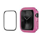 For Apple Watch Series 10 46mm ENKAY Hat-Prince 2 in 1 Solid Color PC Watch Case with Full Coverage PMMA Soft Film(Rose) - 1