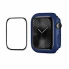 For Apple Watch Series 10 46mm ENKAY Hat-Prince 2 in 1 Solid Color PC Watch Case with Full Coverage PMMA Soft Film(Dark Blue) - 1