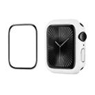 For Apple Watch Series 10 42mm ENKAY Hat-Prince 2 in 1 Solid Color PC Watch Case with Full Coverage PMMA Soft Film(White) - 1