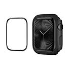 For Apple Watch Series 10 42mm ENKAY Hat-Prince 2 in 1 Solid Color PC Watch Case with Full Coverage PMMA Soft Film(Black) - 1