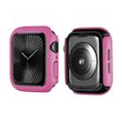 For Apple Watch Series 10 42mm ENKAY Hat-Prince 2 in 1 Solid Color PC Watch Case with Full Coverage PMMA Soft Film(Rose) - 2