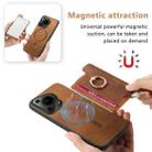 For Huawei Pura 70 Pro Retro Magsafe Cross Leather Ring Holder Card Bag Phone Case(Brown) - 3