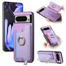 For Google Pixel 9 Pro XL Retro Magsafe Magnetic PU Back Cover Phone Case(Purple) - 1