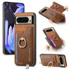 For Google Pixel 9 Pro XL Retro Magsafe Magnetic PU Back Cover Phone Case(Brown) - 1