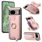 For Google Pixel 8a Retro Magsafe Magnetic PU Back Cover Phone Case(Pink) - 1