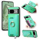 For Google Pixel 8a Retro Magsafe Magnetic PU Back Cover Phone Case(Green) - 1