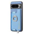 For Google Pixel 8 Pro Retro Magsafe Magnetic PU Back Cover Phone Case(Blue) - 2