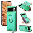 For Google Pixel 8 Retro Magsafe Magnetic PU Back Cover Phone Case(Green) - 1