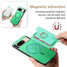 For Google Pixel 8 Retro Magsafe Magnetic PU Back Cover Phone Case(Green) - 3