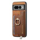 For Google Pixel 7 Pro Retro Magsafe Magnetic PU Back Cover Phone Case(Brown) - 2
