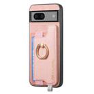 For Google Pixel 7 Retro Magsafe Magnetic PU Back Cover Phone Case(Pink) - 2