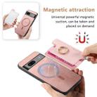 For Google Pixel 7 Retro Magsafe Magnetic PU Back Cover Phone Case(Pink) - 3