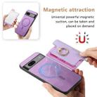 For Google Pixel 7 Retro Magsafe Magnetic PU Back Cover Phone Case(Purple) - 3