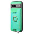 For Google Pixel 7 Retro Magsafe Magnetic PU Back Cover Phone Case(Green) - 2