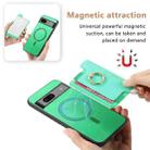 For Google Pixel 7 Retro Magsafe Magnetic PU Back Cover Phone Case(Green) - 3