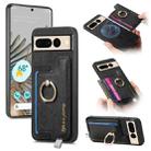 For Google Pixel 7 Retro Magsafe Magnetic PU Back Cover Phone Case(Black) - 1