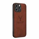 For iPhone 16 Pro Max Deer Head Cloth Skin All-inclusive Phone Case(Brown) - 1