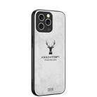 For iPhone 16 Pro Max Deer Head Cloth Skin All-inclusive Phone Case(White) - 1