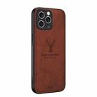 For iPhone 16 Pro Deer Head Cloth Skin All-inclusive Phone Case(Brown) - 1