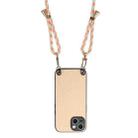 For iPhone 15 Plus Carbon Fiber Texture Leather Back Phone Case with Crossbody Strap(Khaki) - 3