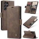 For Samsung Galaxy S25 Ultra 5G CaseMe 013 Multifunctional Horizontal Flip Leather Phone Case(Coffee) - 1