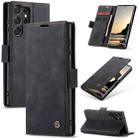 For Samsung Galaxy S25 Ultra 5G CaseMe 013 Multifunctional Horizontal Flip Leather Phone Case(Black) - 1