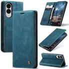 For Samsung Galaxy S25 Edge 5G CaseMe 013 Multifunctional Horizontal Flip Leather Phone Case(Blue) - 1