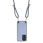 For Samsung Galaxy S24 Ultra 5G Carbon Fiber Texture Leather Back Cover Phone Case with Crossbody Strap(Blue) - 3