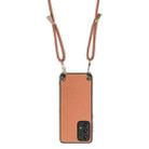 For Samsung Galaxy S23 5G Carbon Fiber Texture Leather Back Cover Phone Case with Crossbody Strap(Brown) - 3