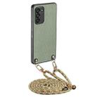 For Samsung Galaxy S22+ 5G Carbon Fiber Texture Leather Back Cover Phone Case with Crossbody Strap(Green) - 1