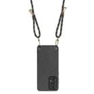 For Samsung Galaxy A71 5G Carbon Fiber Texture Leather Back Cover Phone Case with Crossbody Strap(Black) - 3
