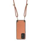 For Samsung Galaxy A53 Carbon Fiber Texture Leather Back Cover Phone Case with Crossbody Strap(Brown) - 3