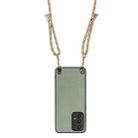 For Samsung Galaxy A70 / A70s Carbon Fiber Texture Leather Back Cover Phone Case with Crossbody Strap(Green) - 3