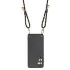 For Samsung Galaxy A15 Carbon Fiber Texture Leather Back Cover Phone Case with Crossbody Strap(Black) - 3