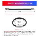 XJ-29 3A USB-C / Type-C to Type-C Creative Bracelet Data Cable, Length:20cm(Black) - 2