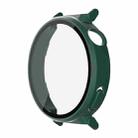 For Huawei Watch GT 5 Pro 42mm ENKAY Hat-Prince Tempered Glass Film Integrated PC Watch Case(Dark Green) - 1