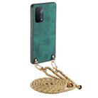 For  OPPO A93 5G / A74 5G / A54 5G Vintage Leather PC Back Cover Phone Case with Crossbody Strap(Green) - 1